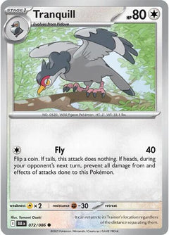 Tranquill (072/086) [Scarlet & Violet: Black Bolt]-1