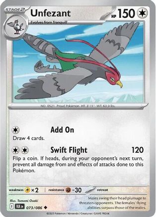 Unfezant (073/086) [Scarlet & Violet: Black Bolt]-1