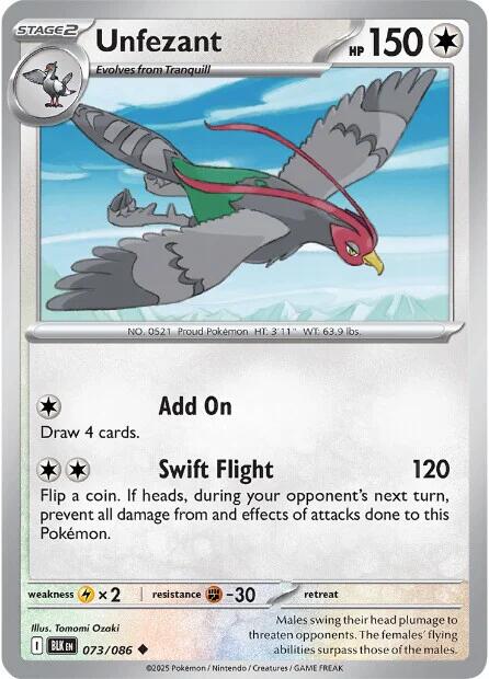 Unfezant (073/086) [Scarlet & Violet: Black Bolt]-1