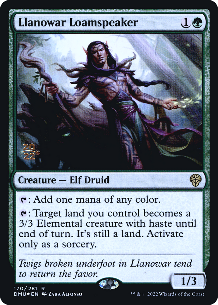 Llanowar Loamspeaker [Dominaria United Prerelease Promos]-1