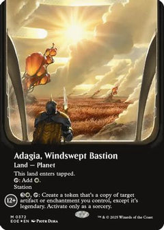 Adagia, Windswept Bastion (Borderless) (Galaxy Foil) [Edge of Eternities]-1