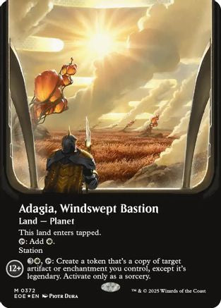 Adagia, Windswept Bastion (Borderless) (Galaxy Foil) [Edge of Eternities]-1