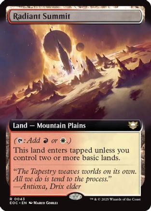 Radiant Summit (Extended Art) [Edge of Eternities Commander]-1