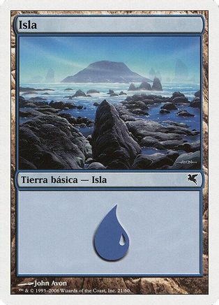 Island (Spanish) - "Isla" (E21) (PSAL-E21) - Magic Encyclopedia 2005 (Salvat/Hachette)-1