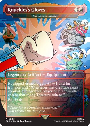 Knuckles's Gloves - The Reaver Cleaver (Rainbow Foil) [Secret Lair Drop Series]-1