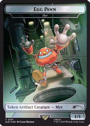 Egg Pawn - Myr Token (Rainbow Foil) [Secret Lair Drop Series]-1