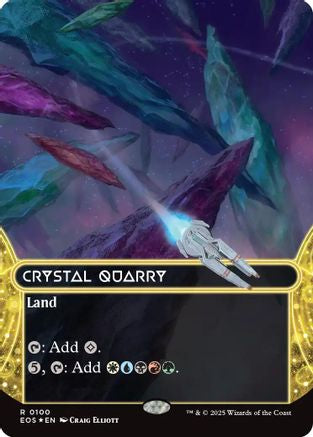 Crystal Quarry (0100) (Borderless) (Galaxy Foil) [Edge of Eternities: Stellar Sights]-1