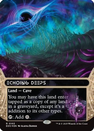 Echoing Deeps (0103) (Borderless) (Galaxy Foil) [Edge of Eternities: Stellar Sights]-1