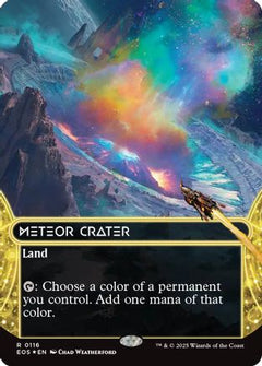 Meteor Crater (0116) (Borderless) (Galaxy Foil) [Edge of Eternities: Stellar Sights]-1
