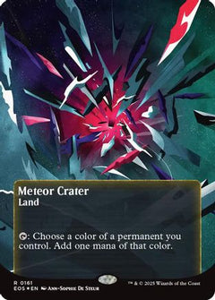 Meteor Crater (0161) (Borderless) (Galaxy Foil) [Edge of Eternities: Stellar Sights]-1