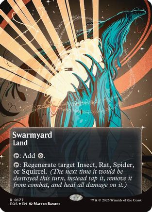 Swarmyard (0087) (Borderless) (Galaxy Foil) [Edge of Eternities: Stellar Sights]-1