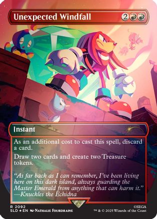 Unexpected Windfall (2092) (Rainbow Foil) (SLD-2092) - Secret Lair Drop Series Foil-1