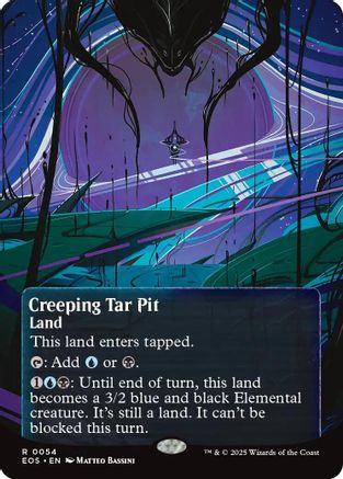 Creeping Tar Pit (0054) (Borderless) [Edge of Eternities: Stellar Sights]-1