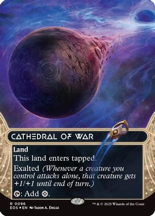 Cathedral of War (0096) (Borderless) (Galaxy Foil) [Edge of Eternities: Stellar Sights]-1