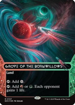 Grove of the Burnwillows (0107) (Borderless) (Galaxy Foil) [Edge of Eternities: Stellar Sights]-1