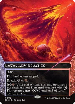 Lavaclaw Reaches (0112) (Borderless) (Galaxy Foil) [Edge of Eternities: Stellar Sights]-1