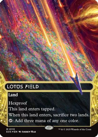 Lotus Field (0113) (Borderless) (Galaxy Foil) [Edge of Eternities: Stellar Sights]-1