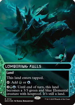Lumbering Falls (0114) (Borderless) (Galaxy Foil) [Edge of Eternities: Stellar Sights]-1