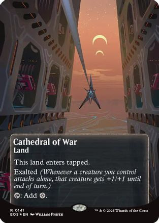 Cathedral of War (0141) (Borderless) (Galaxy Foil) [Edge of Eternities: Stellar Sights]-1