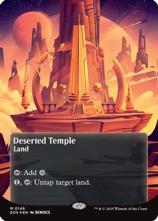 Deserted Temple (0146) (Borderless) (Galaxy Foil) [Edge of Eternities: Stellar Sights]-1