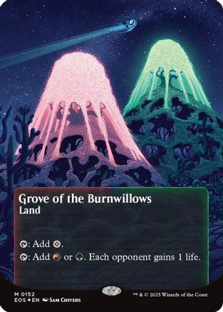 Grove of the Burnwillows (0152) (Borderless) (Galaxy Foil) [Edge of Eternities: Stellar Sights]-1
