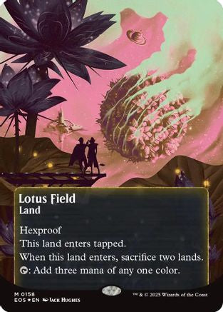 Lotus Field (0158) (Borderless) (Galaxy Foil) [Edge of Eternities: Stellar Sights]-1