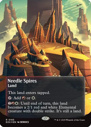 Needle Spires (0165) (Borderless) (Galaxy Foil) [Edge of Eternities: Stellar Sights]-1