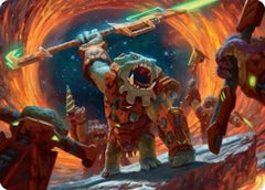 Frontline War-Rager Art Card [Edge of Eternities Art Series]-1