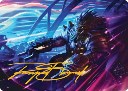 Tannuk, Steadfast Second Art Card (Gold-Stamped Signature) [Edge of Eternities Art Series]-1