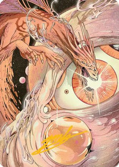 Nova Hellkite Art Card (40/54) (Gold-Stamped Signature) [Edge of Eternities Art Series]-1