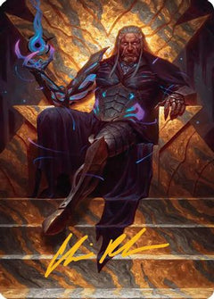 Tezzeret, Cruel Captain Art Card (1/54) (Gold-Stamped Signature) [Edge of Eternities Art Series]-1