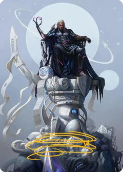 Tezzeret, Cruel Captain Art Card (35/54) (Gold-Stamped Signature) [Edge of Eternities Art Series]-1