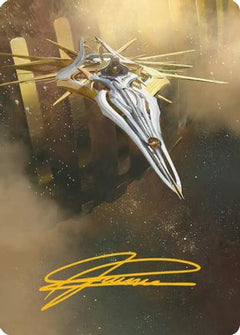 Dawnsire, Sunstar Dreadnought Art Card (Gold-Stamped Signature) [Edge of Eternities Art Series]-1