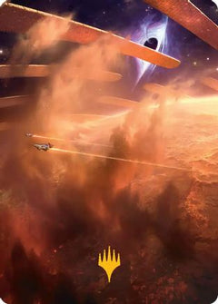 Adagia, Windswept Bastion Art Card (Gold-Stamped Planeswalker Symbol) [Edge of Eternities Art Series]-1