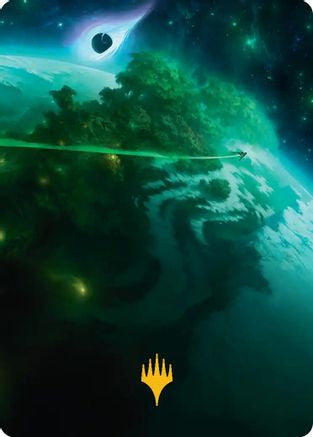 Evendo, Waking Haven Art Card (Gold-Stamped Planeswalker Symbol) [Edge of Eternities Art Series]-1