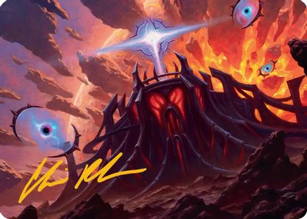 Secluded Starforge Art Card (Gold-Stamped Signature) [Edge of Eternities Art Series]-1