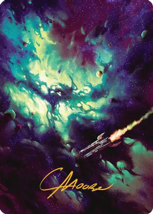 Blinkmoth Nexus Art Card (Gold-Stamped Signature) [Edge of Eternities Art Series]-1