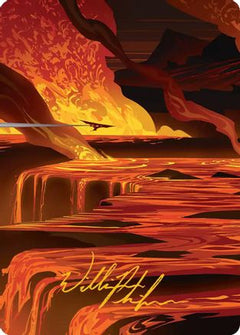 Blast Zone Art Card (Gold-Stamped Signature) [Edge of Eternities Art Series]-1