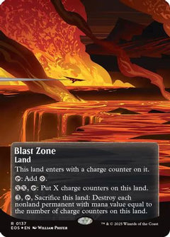 Blast Zone (0137) (Borderless) (Galaxy Foil) [Edge of Eternities: Stellar Sights]-1