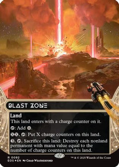 Blast Zone (0092) (Borderless) (Galaxy Foil) [Edge of Eternities: Stellar Sights]-1