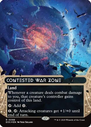 Contested War Zone (0098) (Borderless) (Galaxy Foil) [Edge of Eternities: Stellar Sights]-1