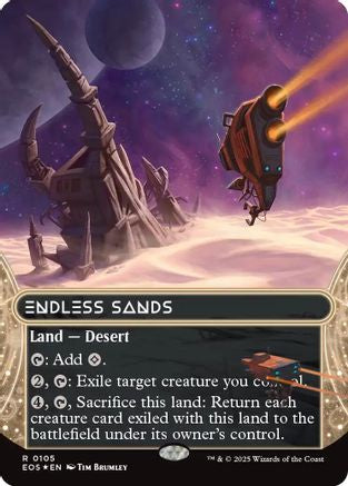 Endless Sands (0105) (Borderless) (Galaxy Foil) [Edge of Eternities: Stellar Sights]-1