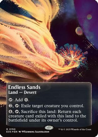 Endless Sands (0150) (Borderless) (Galaxy Foil) [Edge of Eternities: Stellar Sights]-1