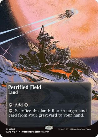 Petrified Field (0167) (Borderless) (Galaxy Foil) [Edge of Eternities: Stellar Sights]-1