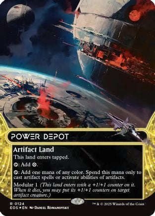 Power Depot (0124) (Borderless) (Galaxy Foil) [Edge of Eternities: Stellar Sights]-1