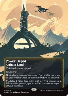 Power Depot (0169) (Borderless) (Galaxy Foil) [Edge of Eternities: Stellar Sights]-1