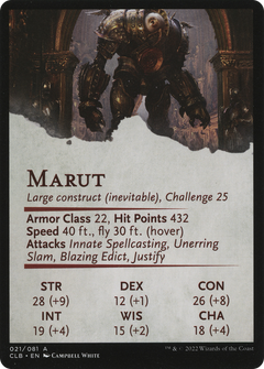 Marut // Marut (ACLB-021) - Battle for Baldur's Gate Art Series (Borderless)-2