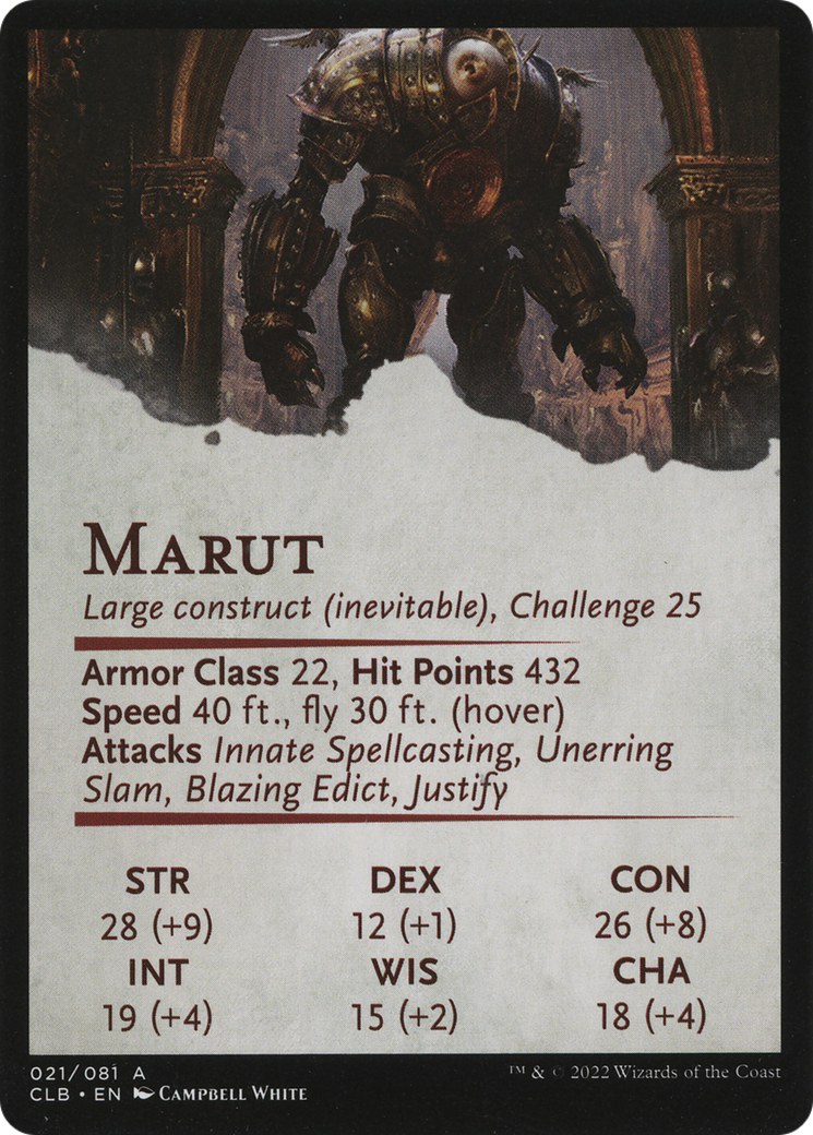 Marut // Marut (ACLB-021) - Battle for Baldur's Gate Art Series (Borderless)-2