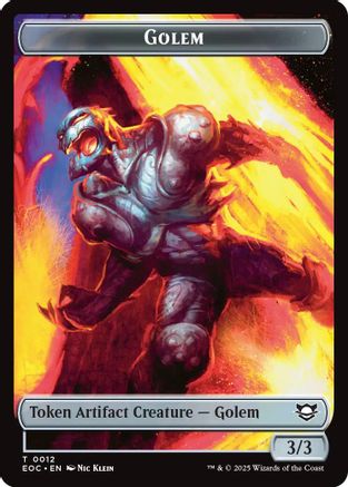 Golem (0012) // Golem (0014) Double-Sided Token [Edge of Eternities Commander Tokens]-4