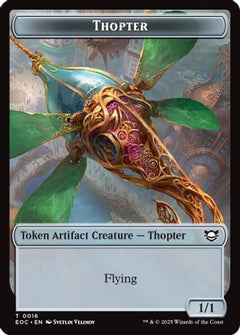 Thopter // Gnome Double-Sided Token [Edge of Eternities Commander Tokens]-3